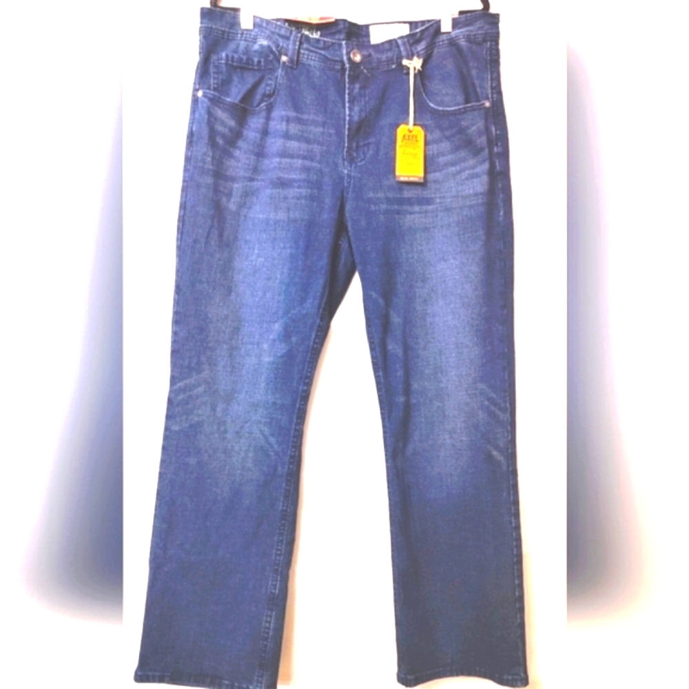 T.K Axel Jeans Slim Boot Stretch Size W34xL32 NWT IN‎ Blue Color